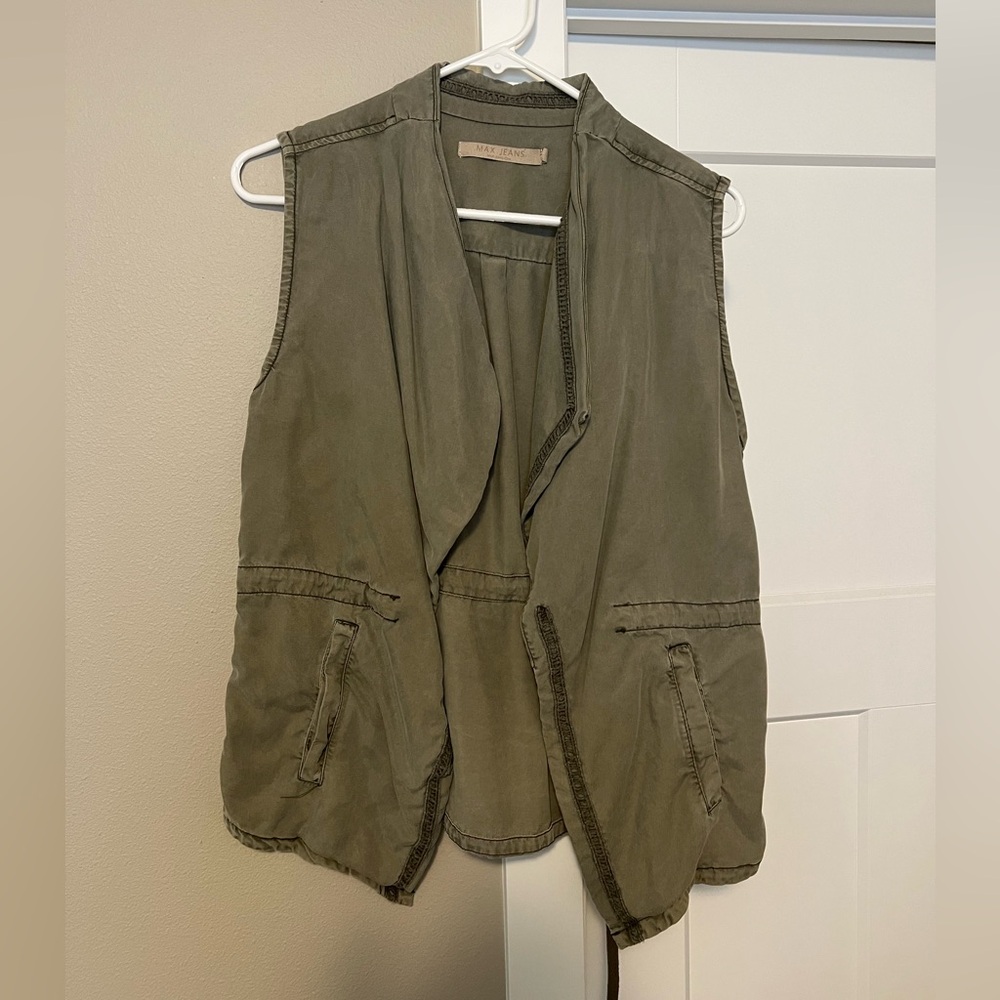 Max Jeans Green Utility Vest